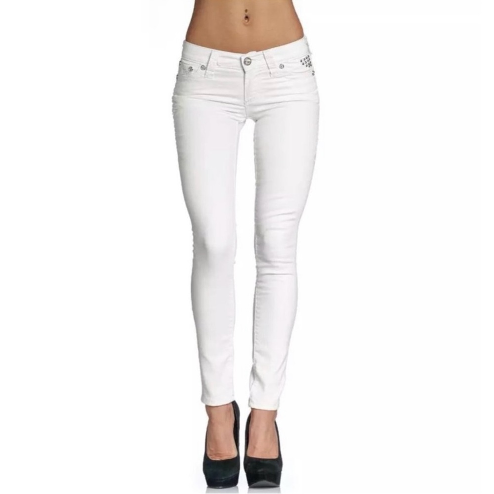 Affliction Black Premium Raquel Tara Skinny Women’s White Jeans Size 24
